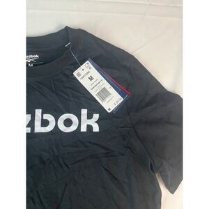 Reebok Black‎ Graphic Logo Crew Neck Short Sleeve T-Shirt - Medium